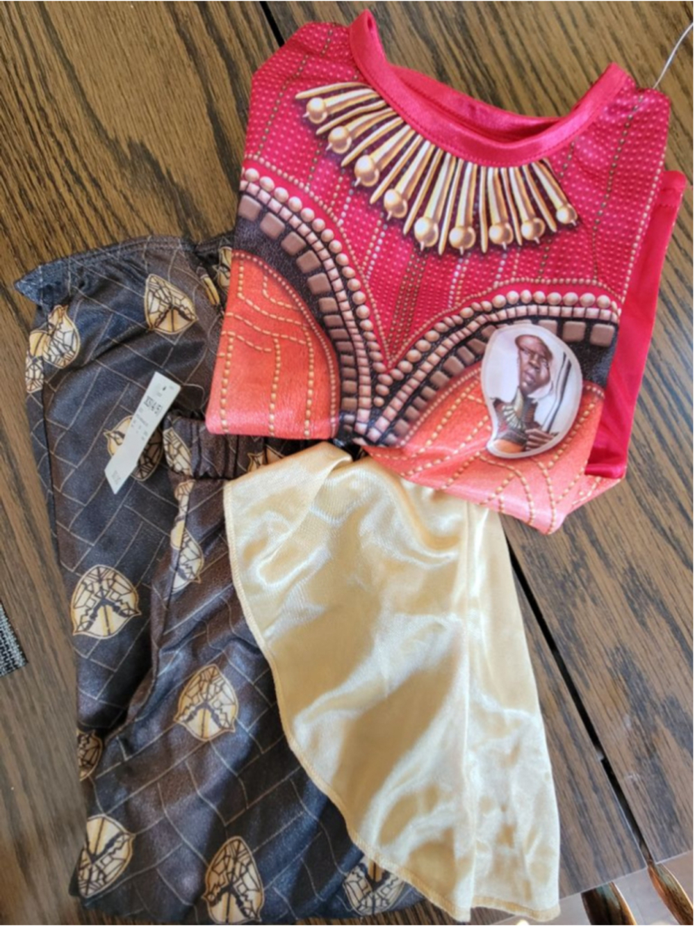 NWT Marvel Wakanda Forever Okoye Costume Pajama Set Size 4/5 - Picture 3 of 11